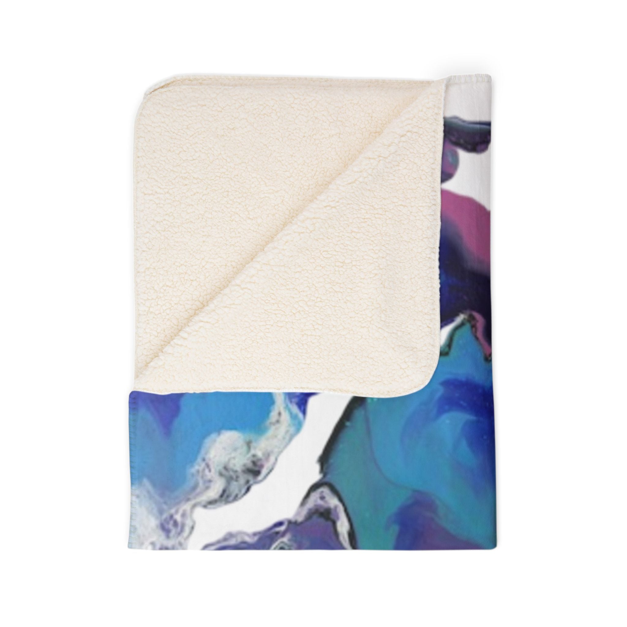 Midnight Ocean Multicolor Swirl Fleece Throw