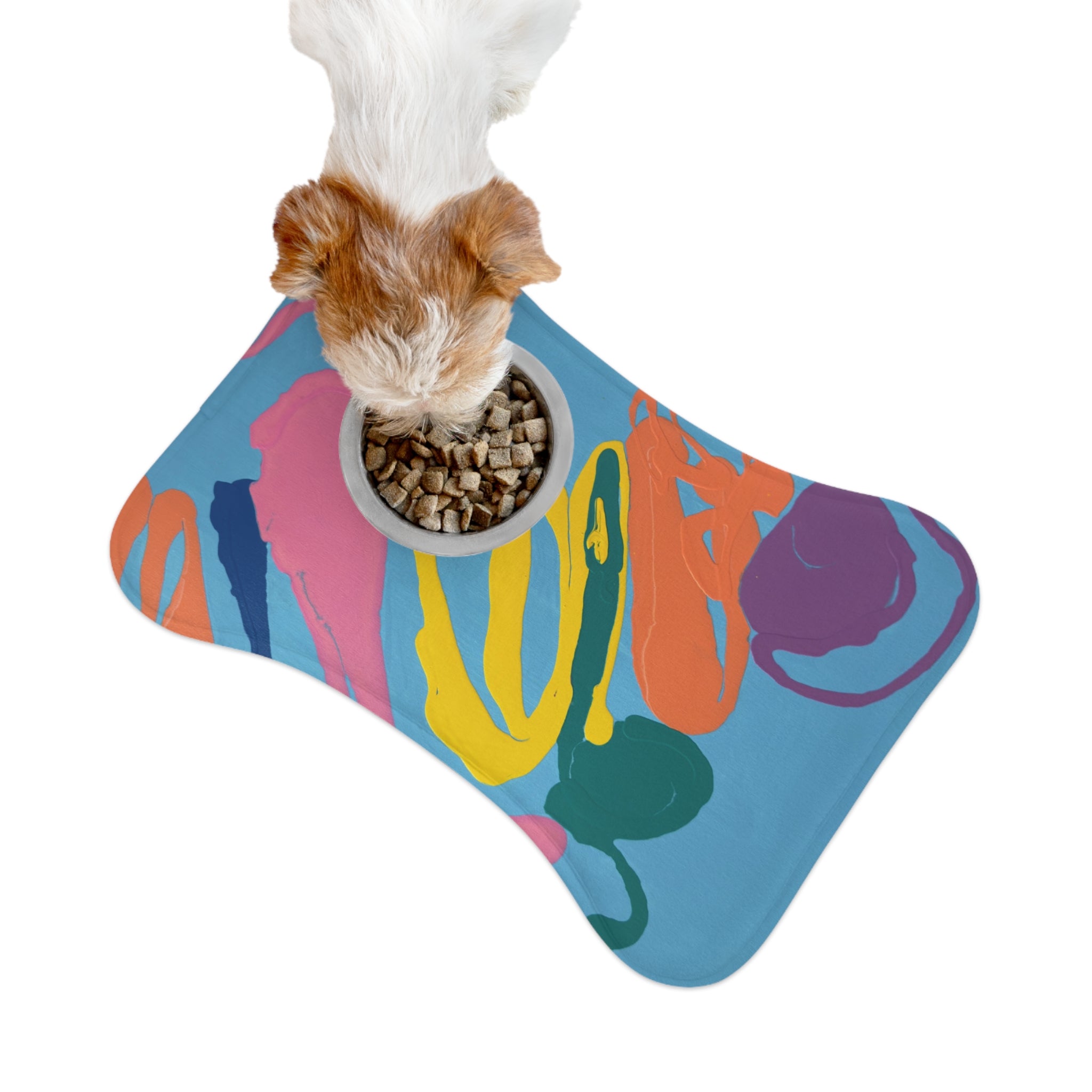 Playful Currents Pet Feeding Non Slip Placemat for Dogs & Cats