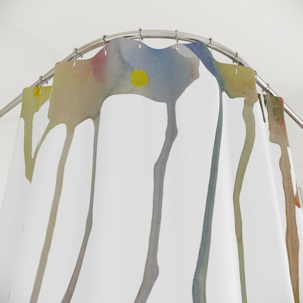 Crazy Brush Stroke Shower Curtain
