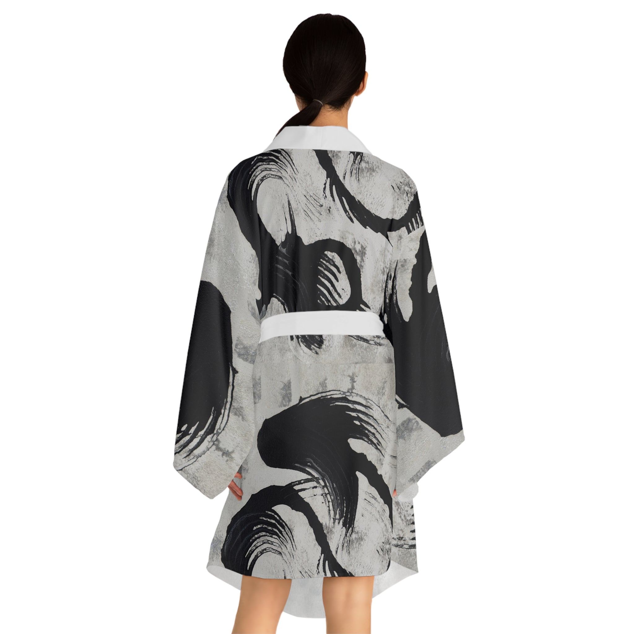 Echoes in Ink Kimono Robe