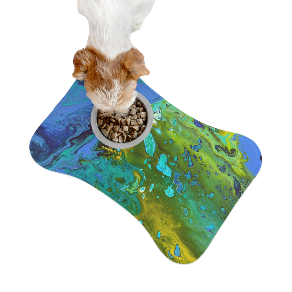 Golden Tides Non Slip Placemat for Dogs & Cats