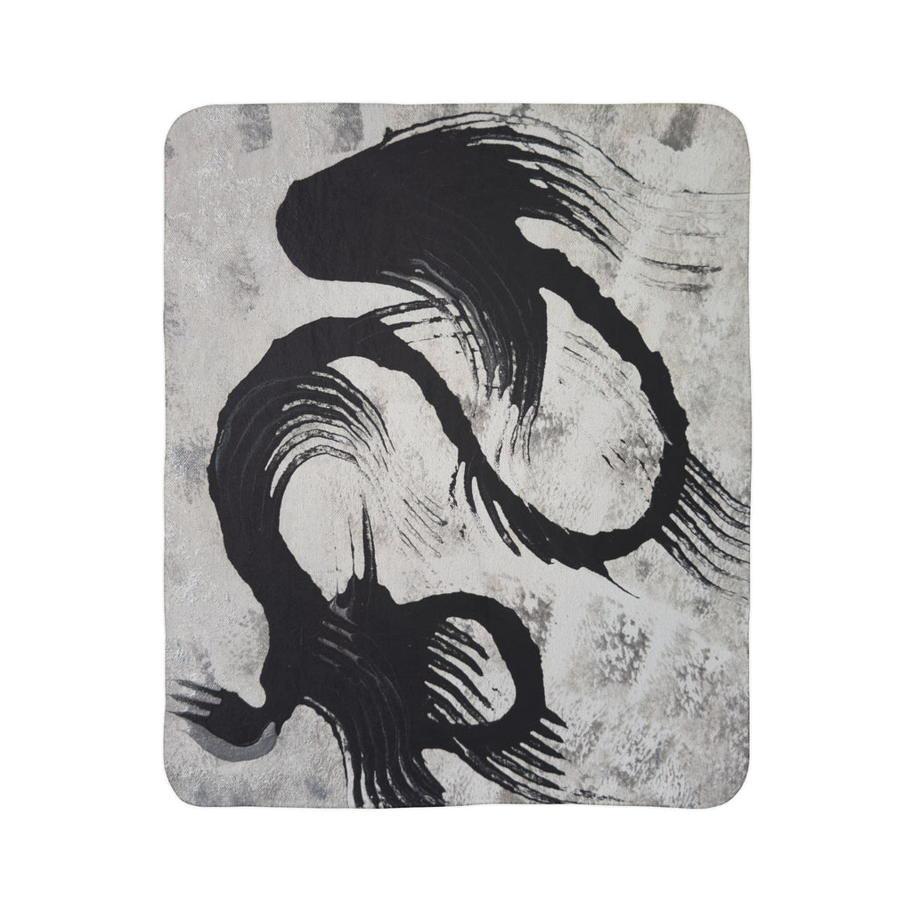 Echoes in Ink Fleece Throw