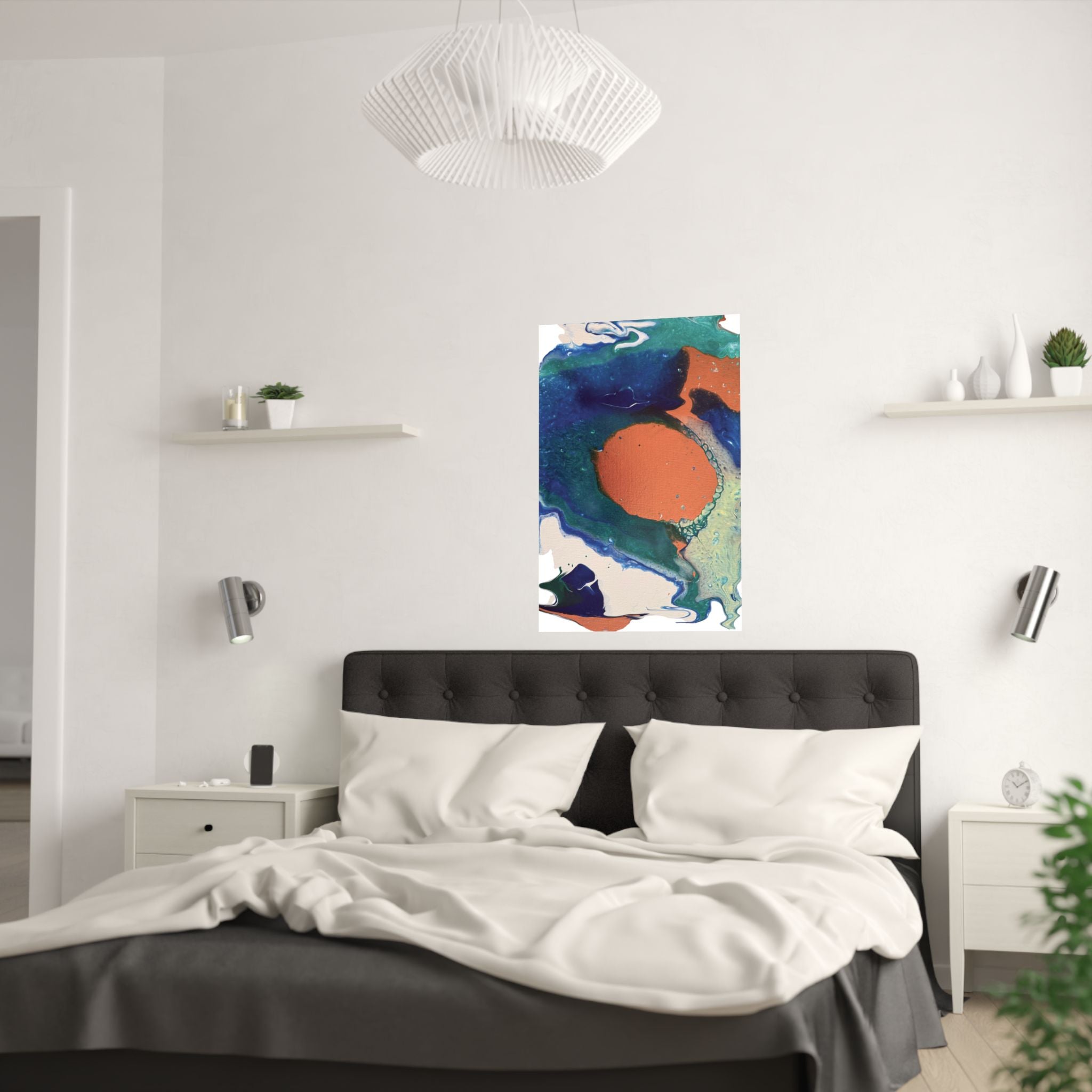 Coral Current Satin Poster