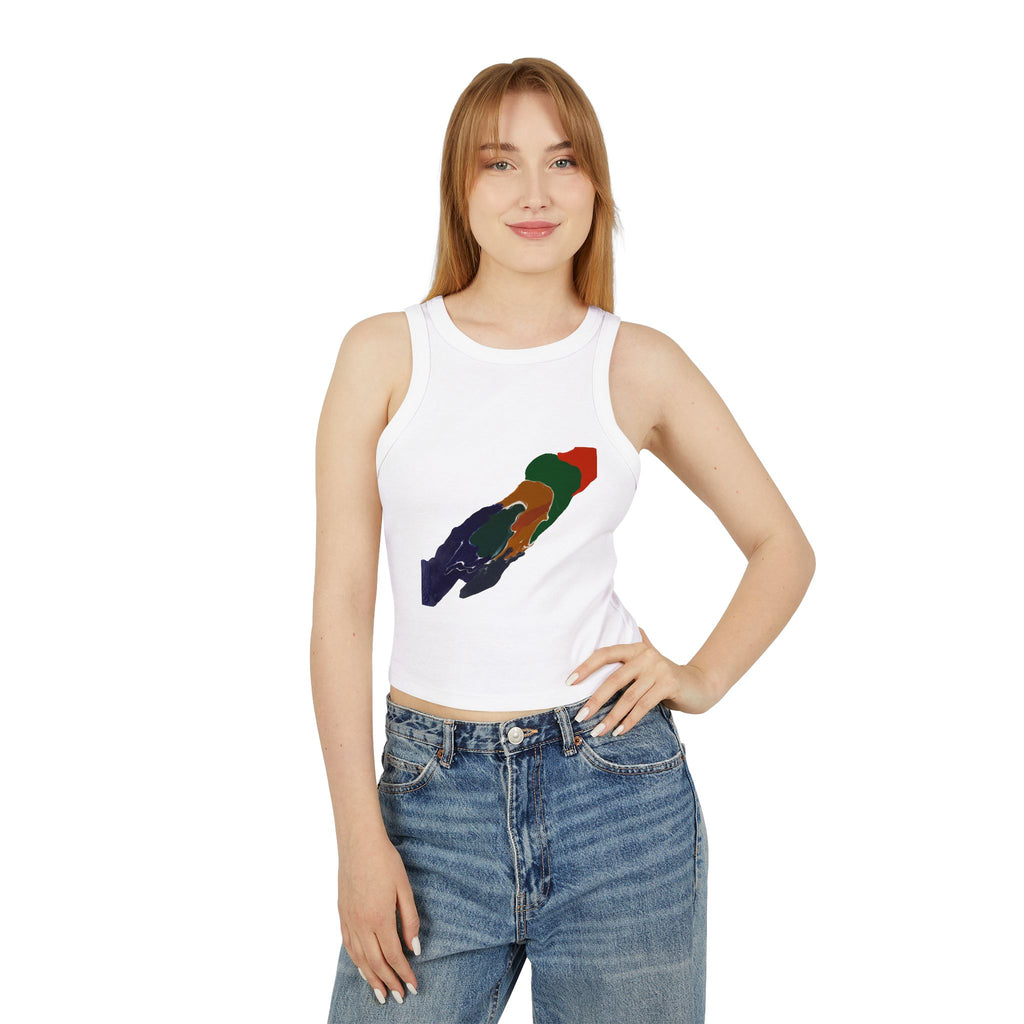 Racer Tank — Women's Cropped Rib Tank Top