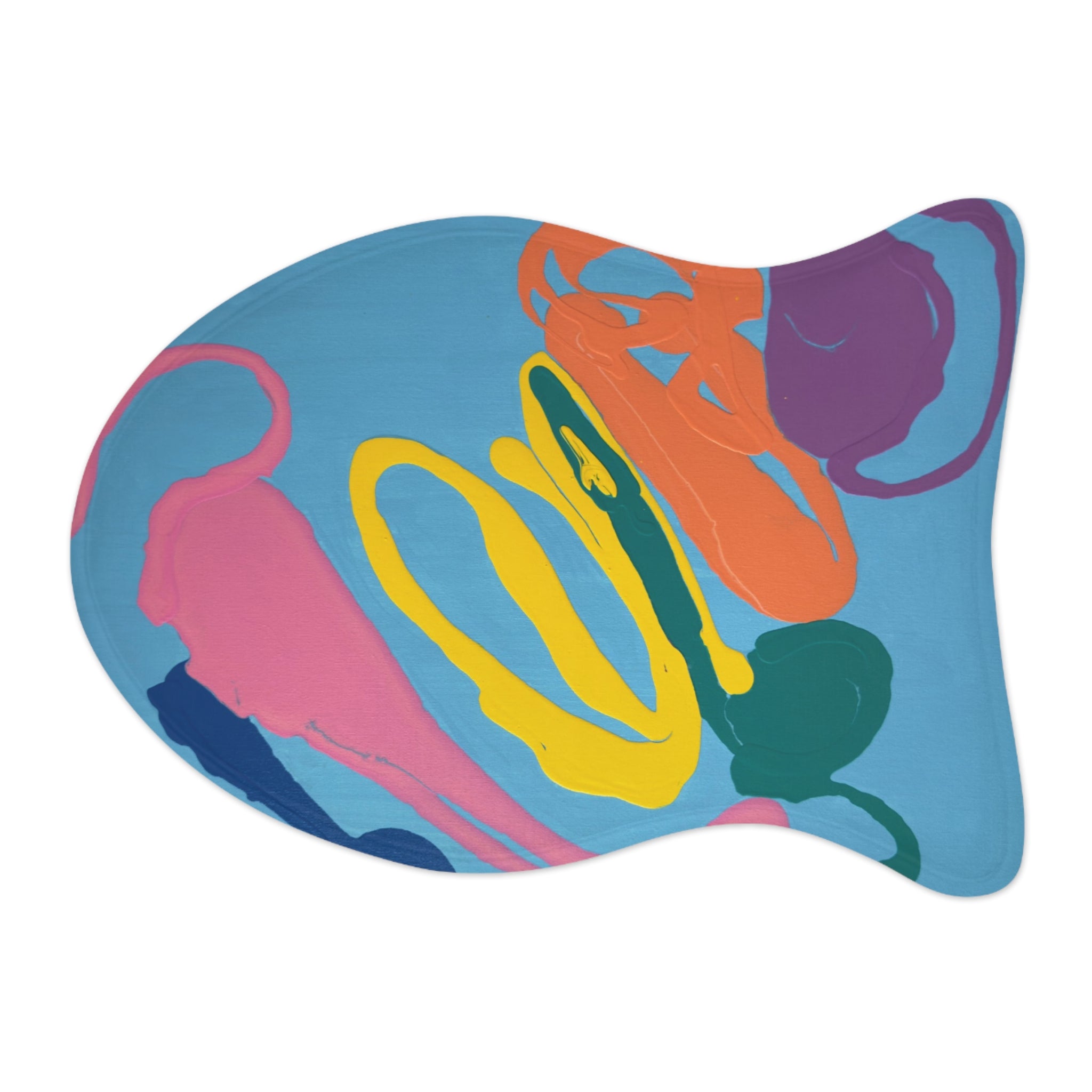 Playful Currents Pet Feeding Non Slip Placemat for Dogs & Cats