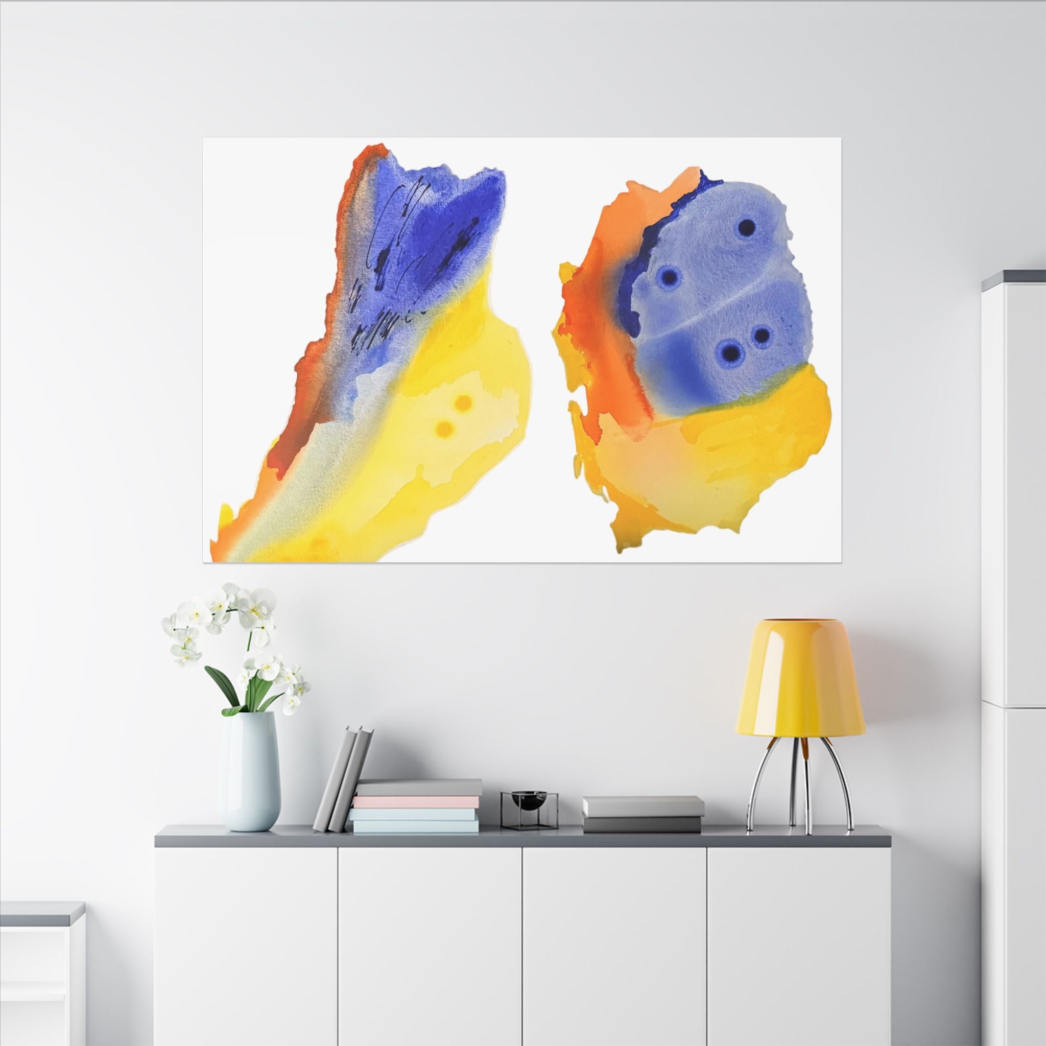 Solar Drift Meet Celestial Bloom  Canvas Matte