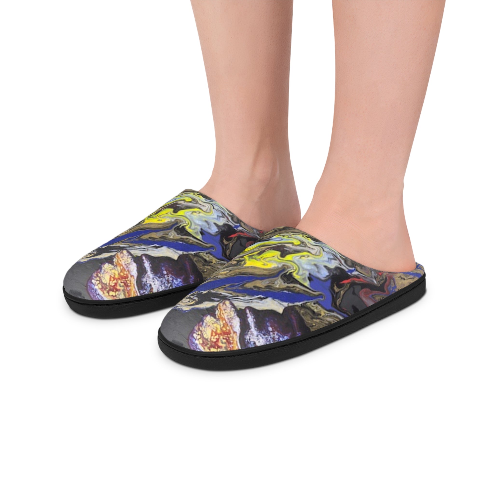 Stormy Ocean Men’s Indoor Slippers Cozy House Shoes