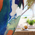 Coral Current Art Curtain Panel