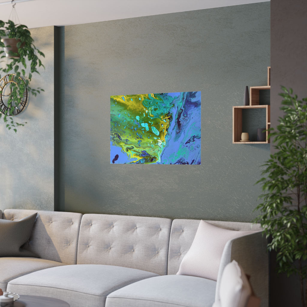 Golden Tides Satin Poster