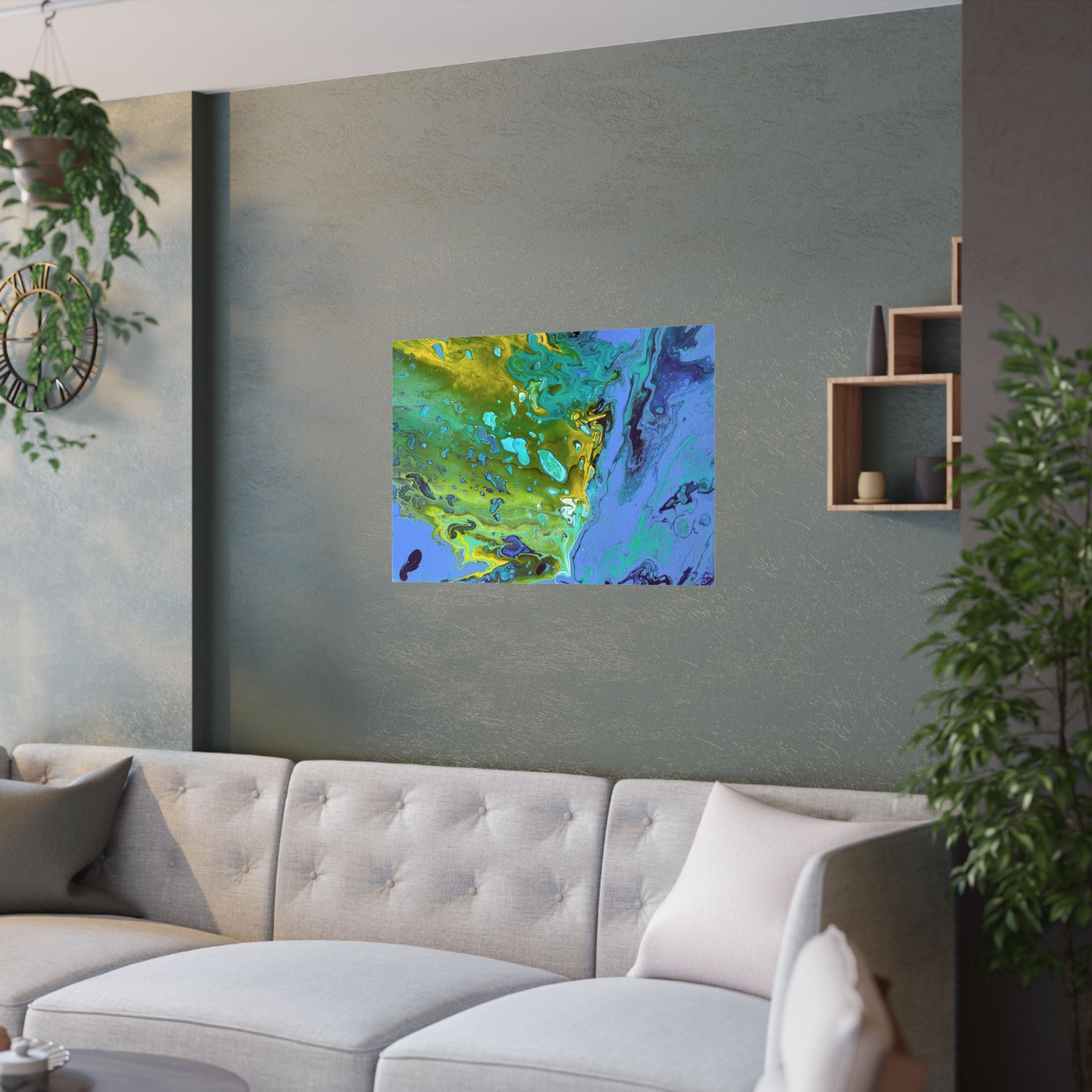 Golden Tides Satin Poster