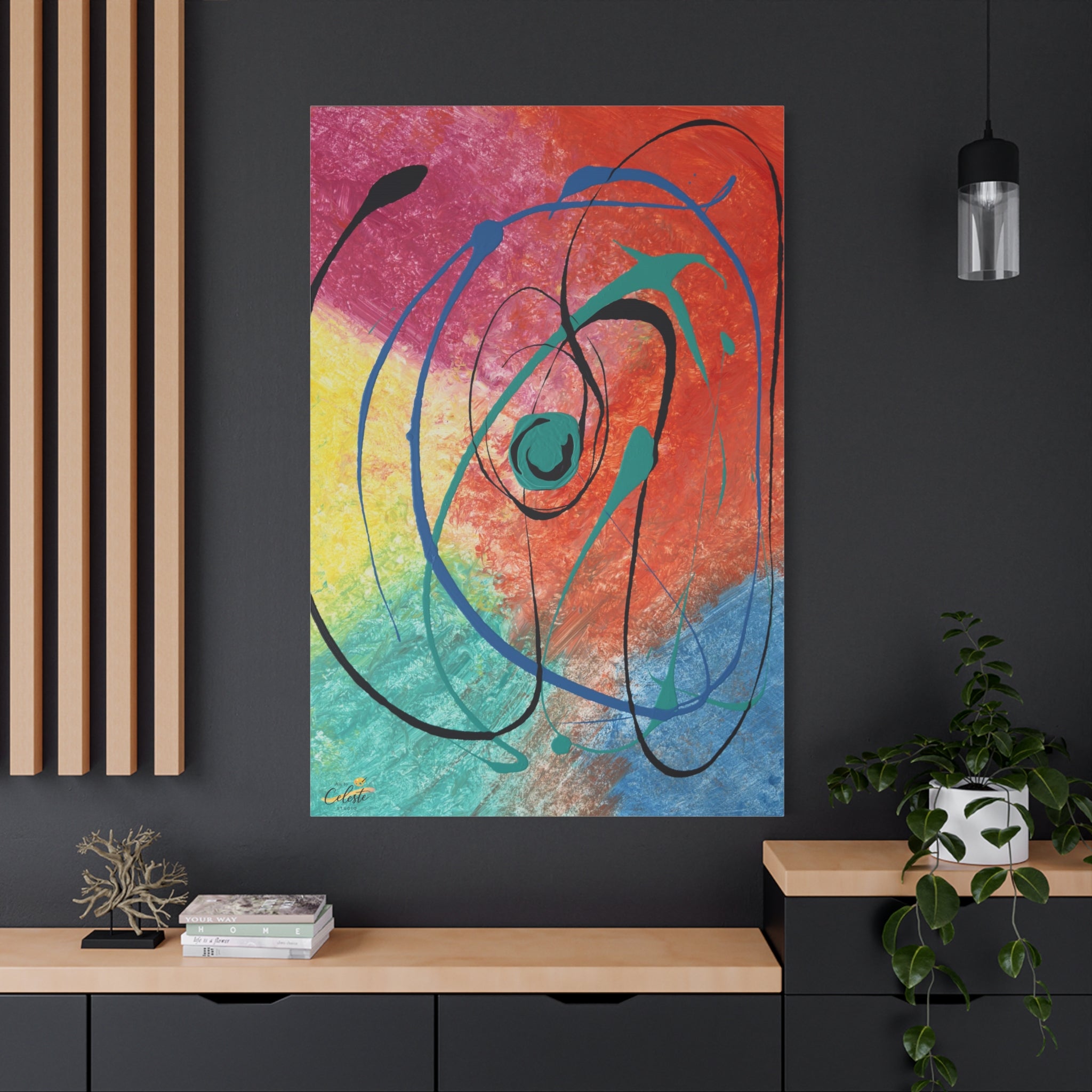 Orbit of Color Matte Canvas Print