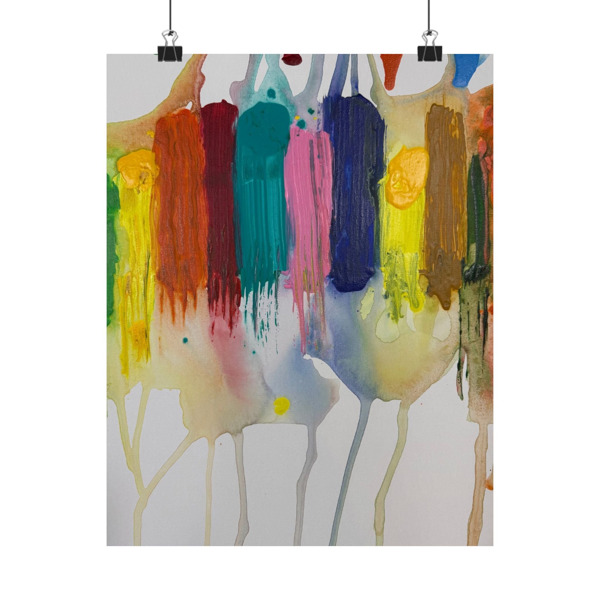 Crazy Crayons Satin Poster