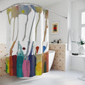Crazy Brush Stroke Shower Curtain