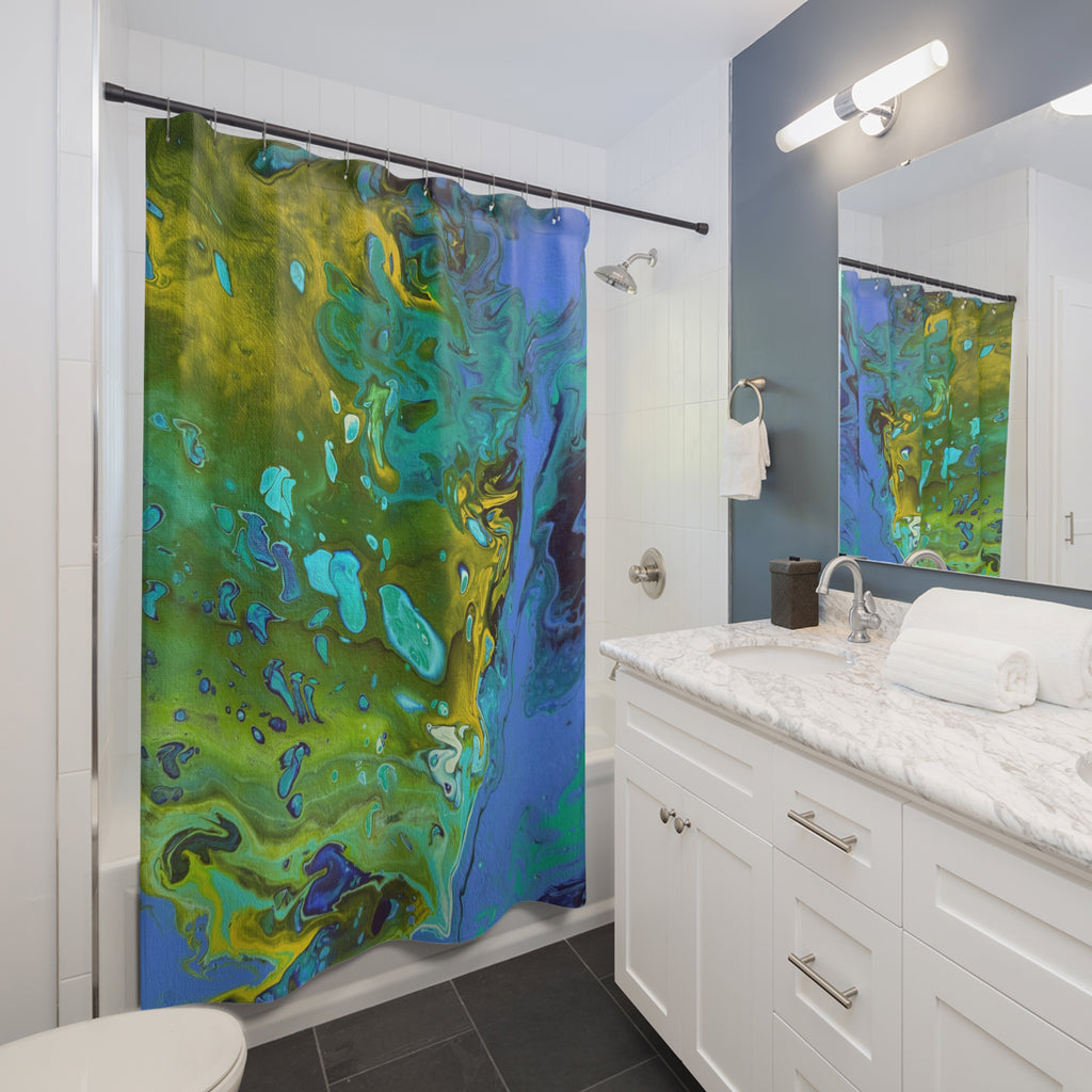 Golden Tides Shower Curtain