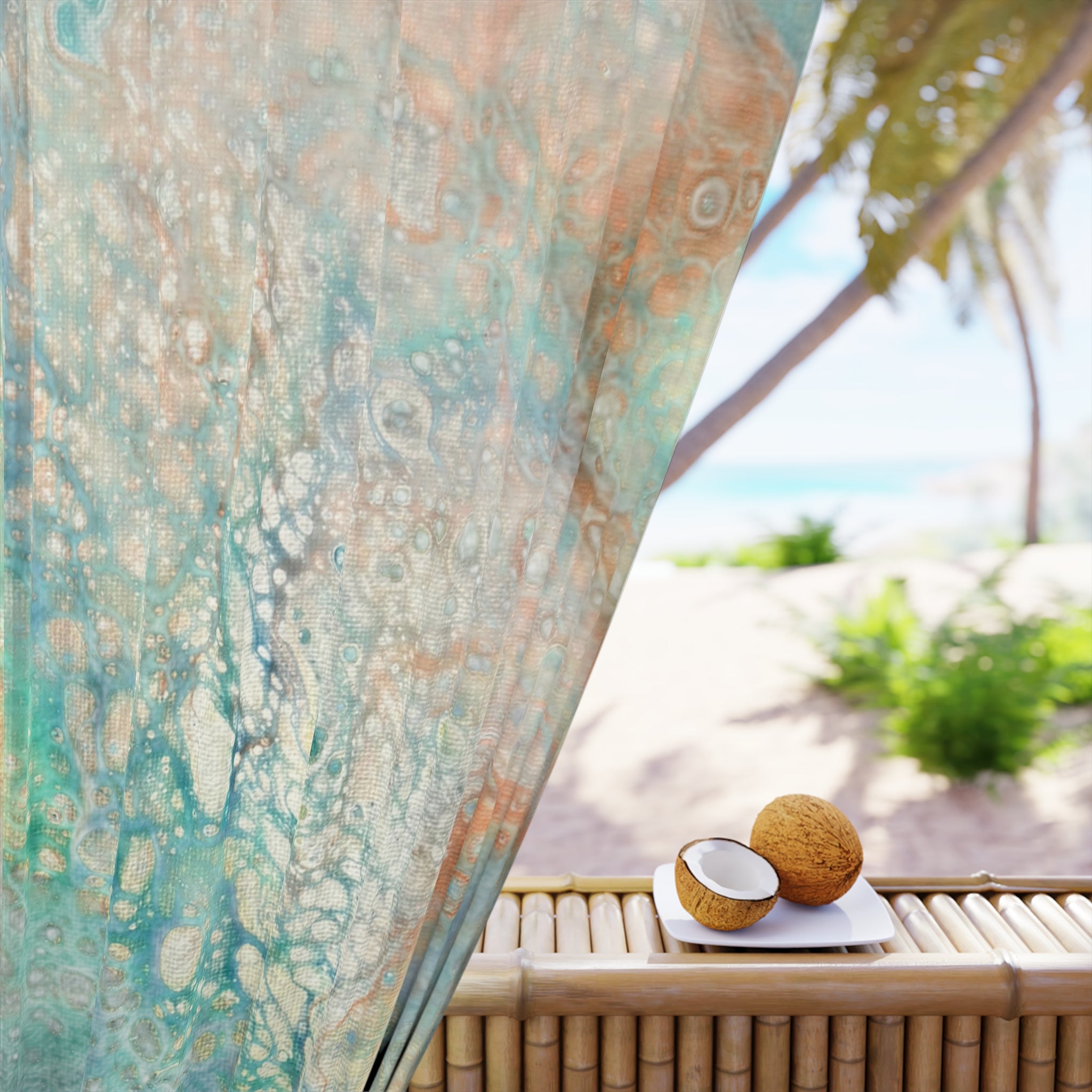 Coastal Dreams Art Curtain Panel