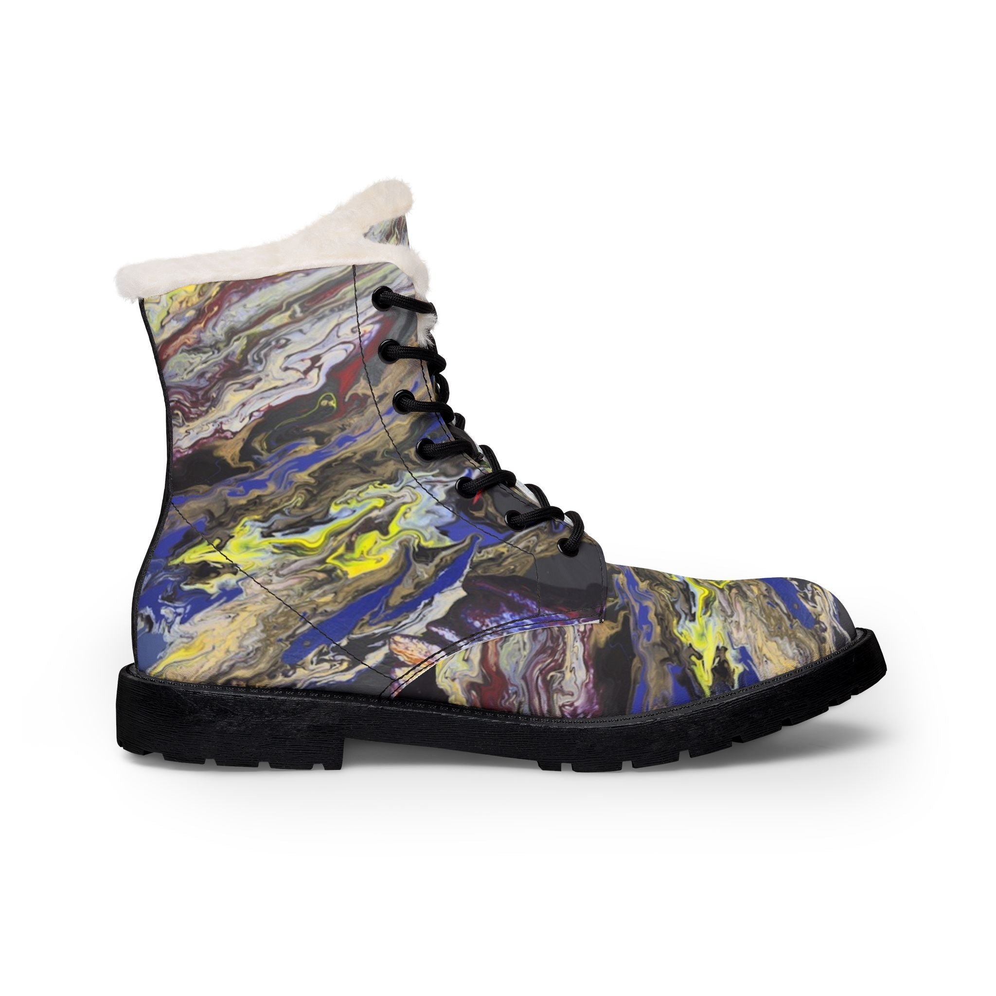 Stormy Ocean Leather Boots  Women's Winter Boots
