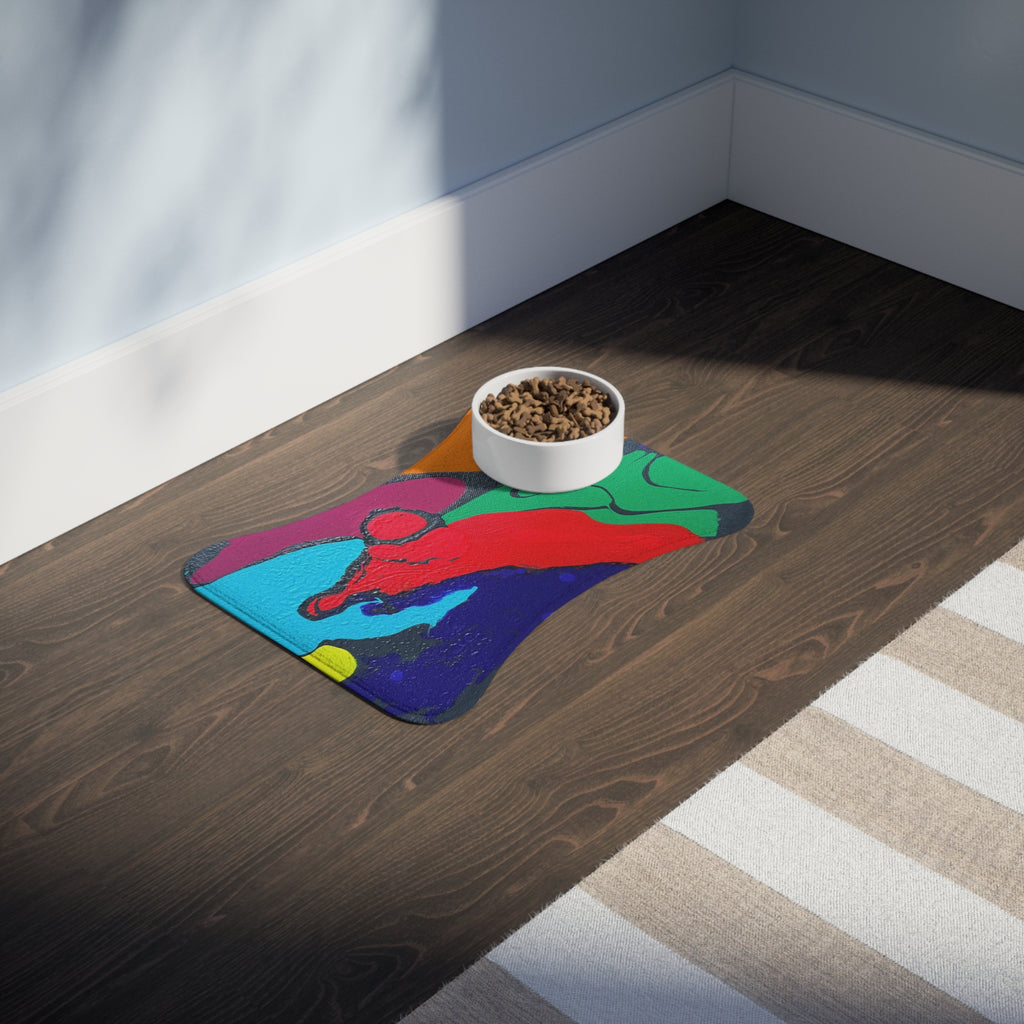 Vivid Awakening Pet Feeding Non Slip Placemat for Dogs & Cats
