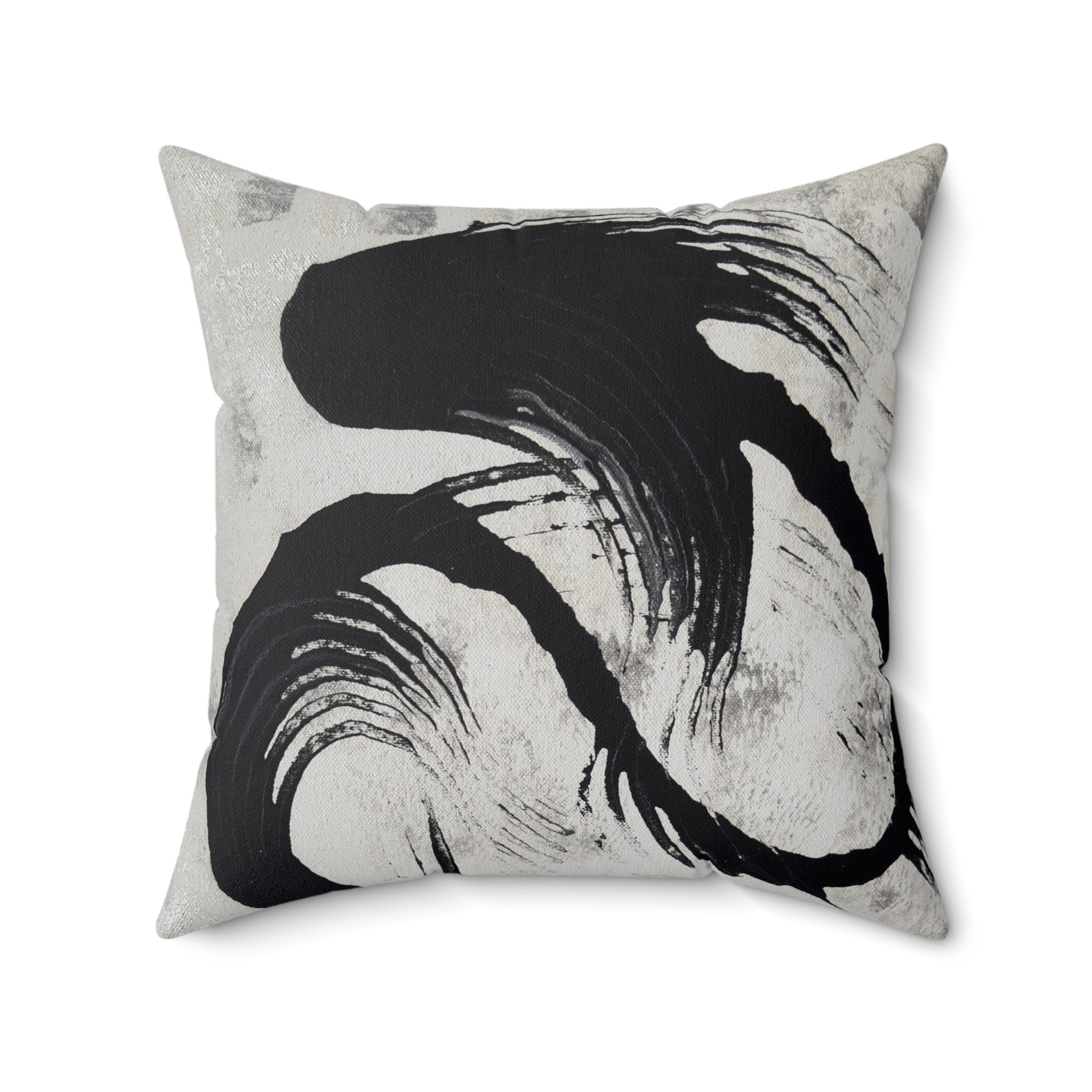 Echoes in Ink Modern Minimalist Decorative Throw Pillow