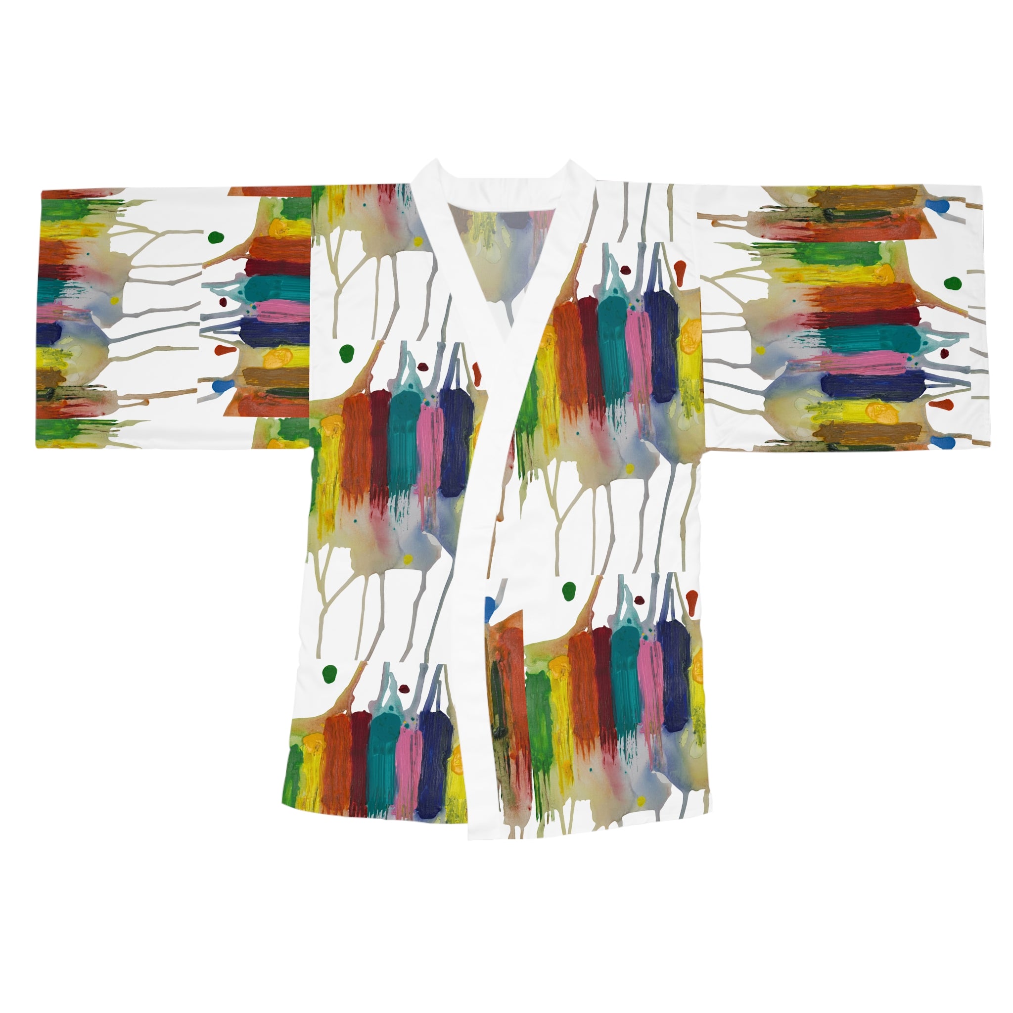 Crazy Brush Stroke Kimono Robe