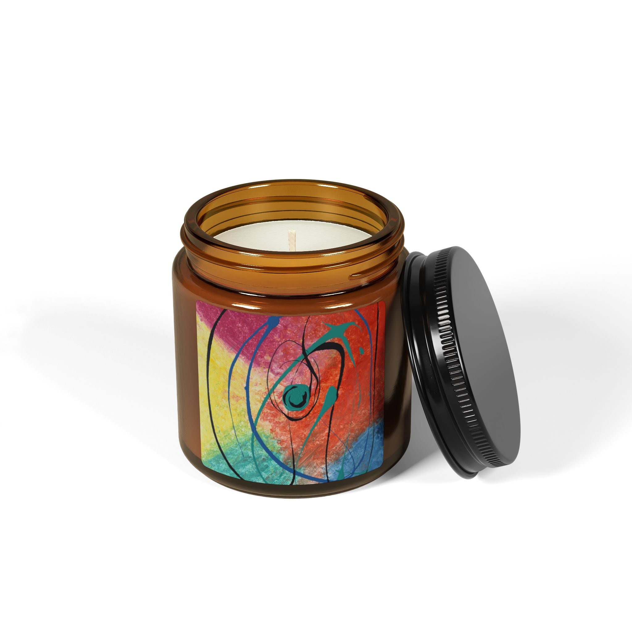 Orbit of Color  Soy Candle Amber Jar (Multi-Size)