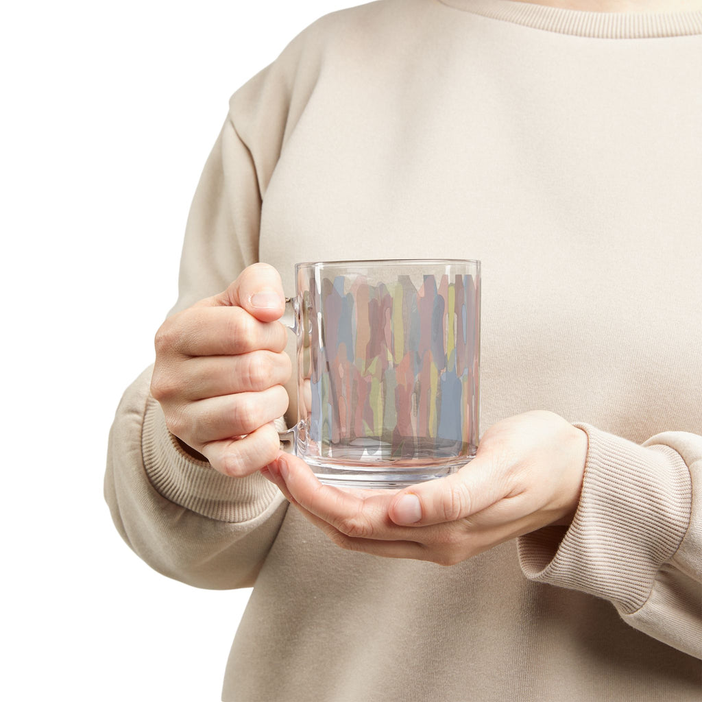 Cinnamon Sticks Glass Mug — 10oz Colorful Art Coffee Cup