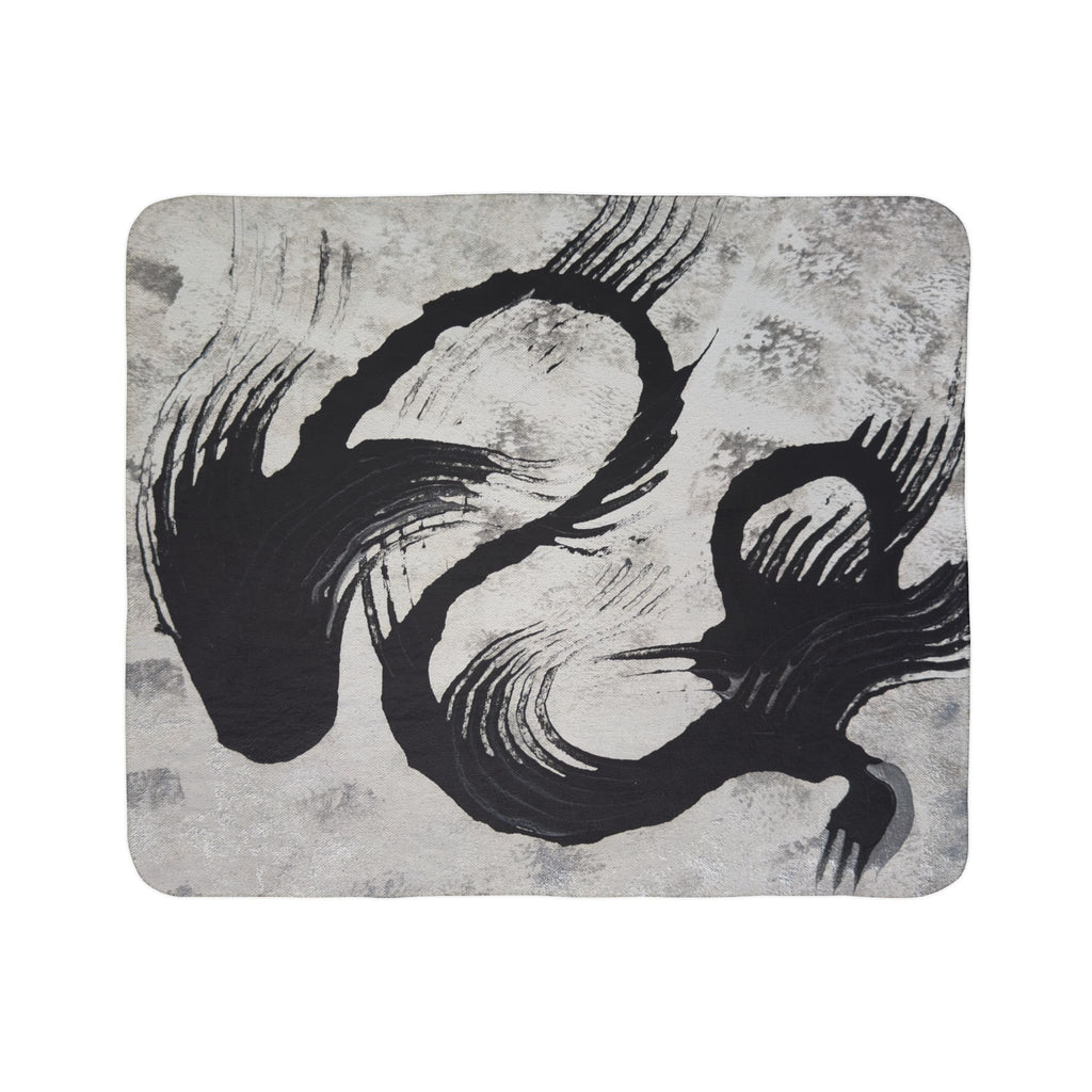 Echoes in Ink Fleece Throw