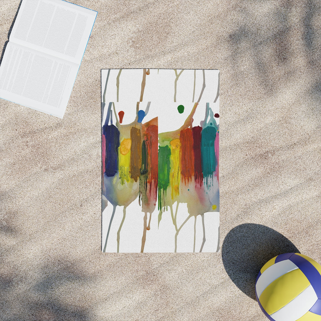 Crazy Brush Stroke Beach Towel