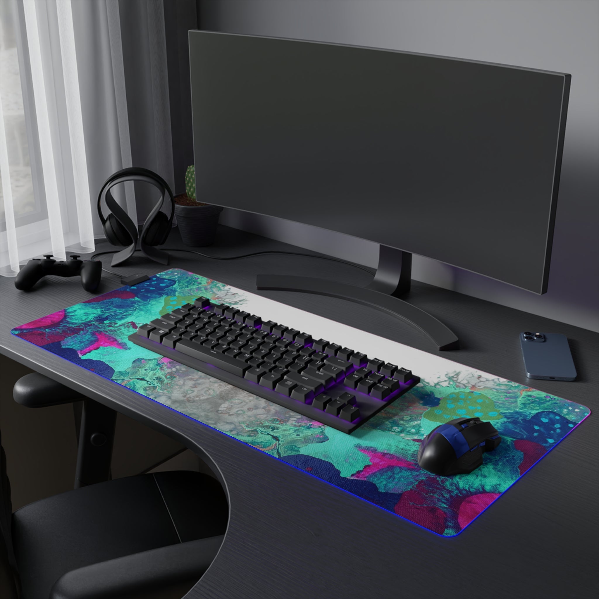 Serenity Ocean LED Gaming Mouse Pad