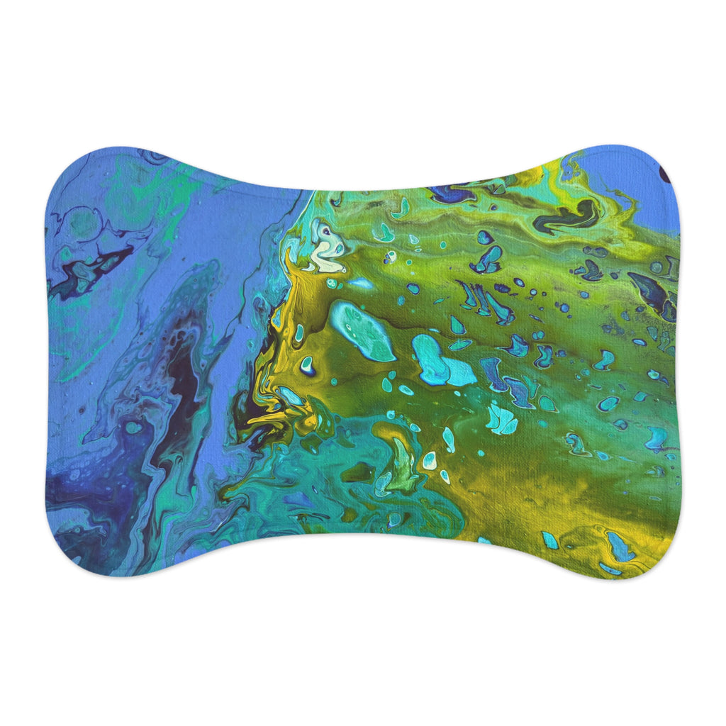 Golden Tides Non Slip Placemat for Dogs & Cats