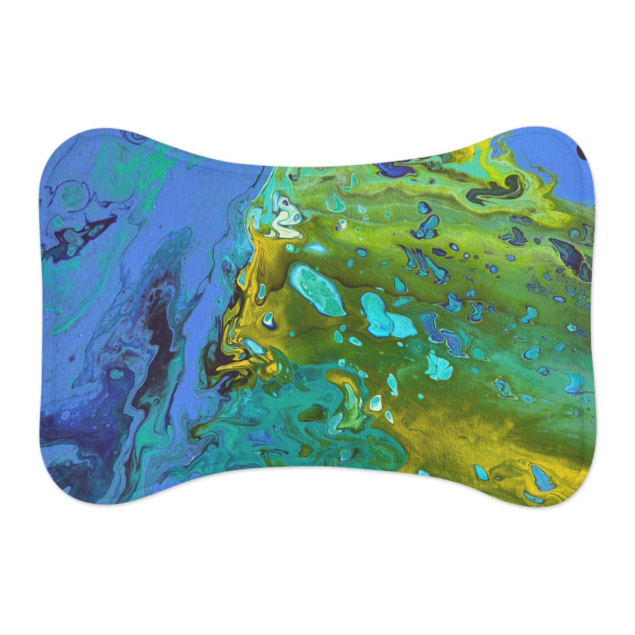 Golden Tides Non Slip Placemat for Dogs & Cats