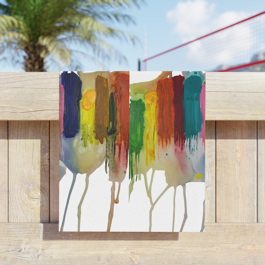 Crazy Brush Stroke Beach Towel