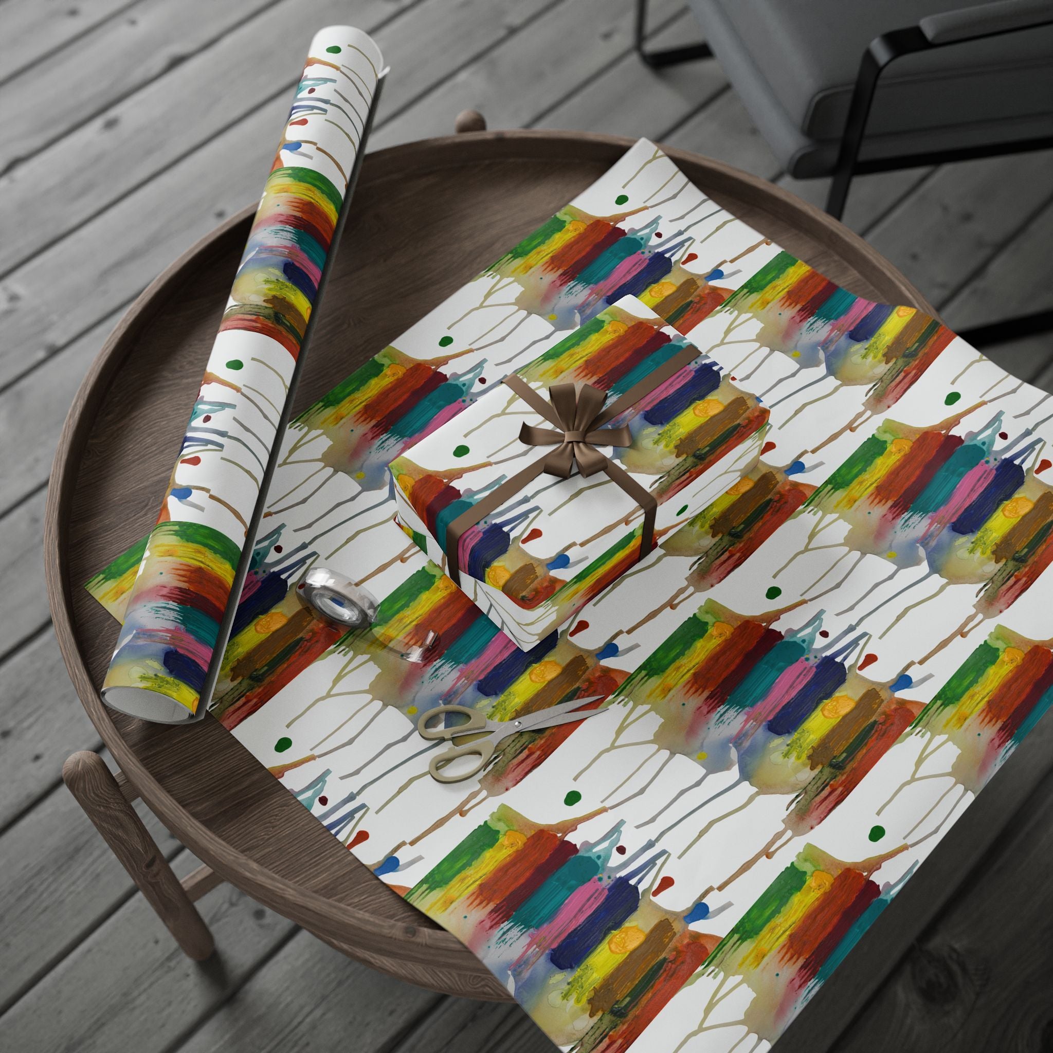 Crazy Brush Stroke Wrapping Paper