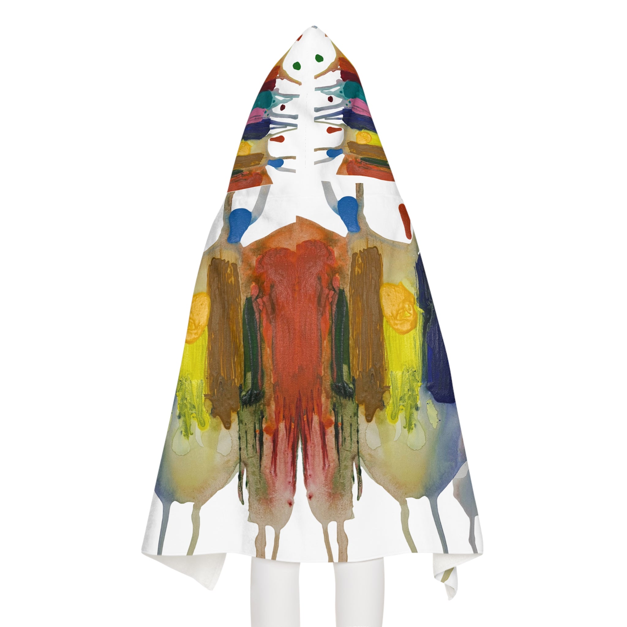Crazy Brush Stroke Kids Hooded Towel