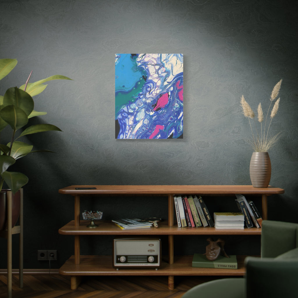 Electric Ocean Matte Canvas Print