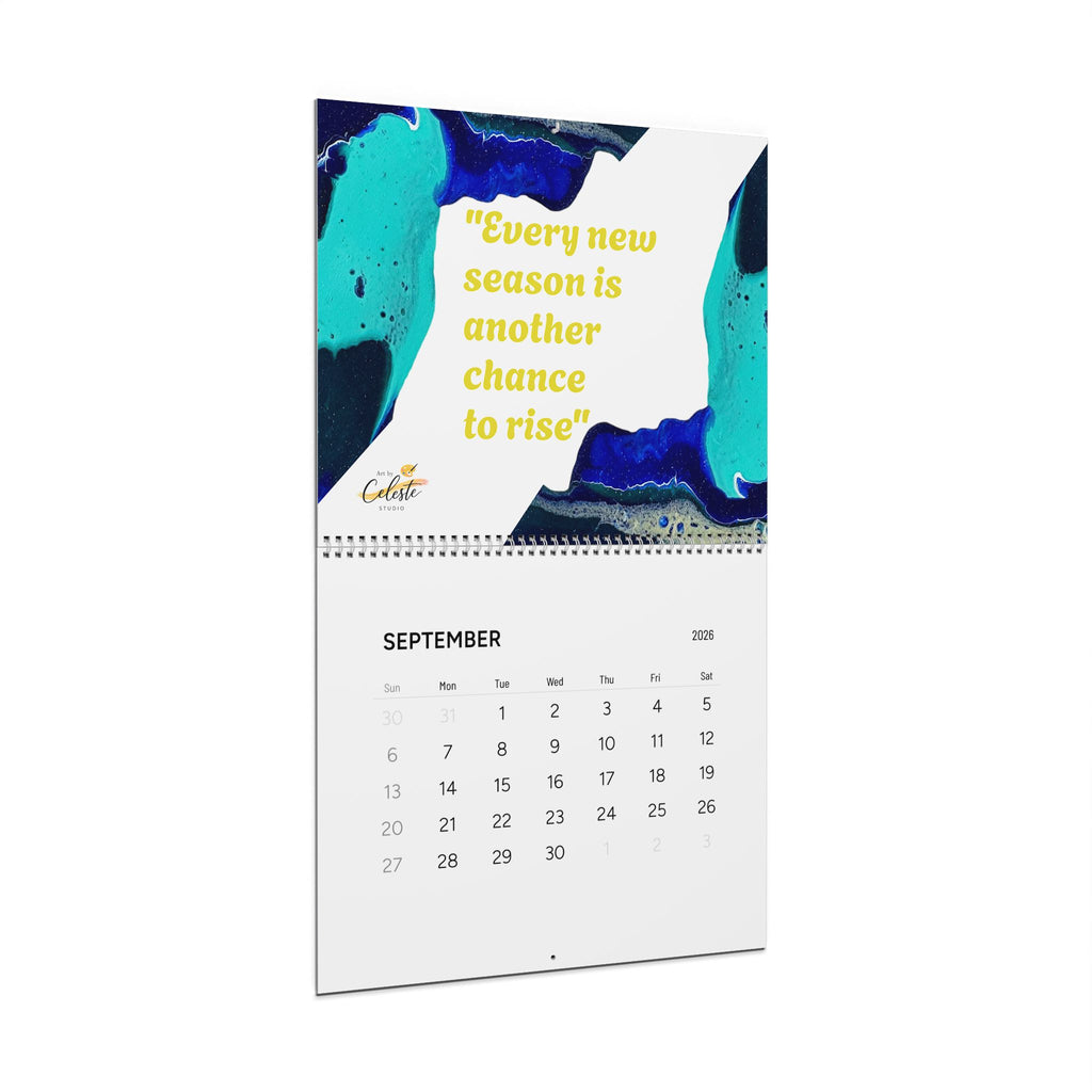 Art By Celeste Studio Inspirational Wall Calendar 2026 — Motivational Quotes & Abstract Art