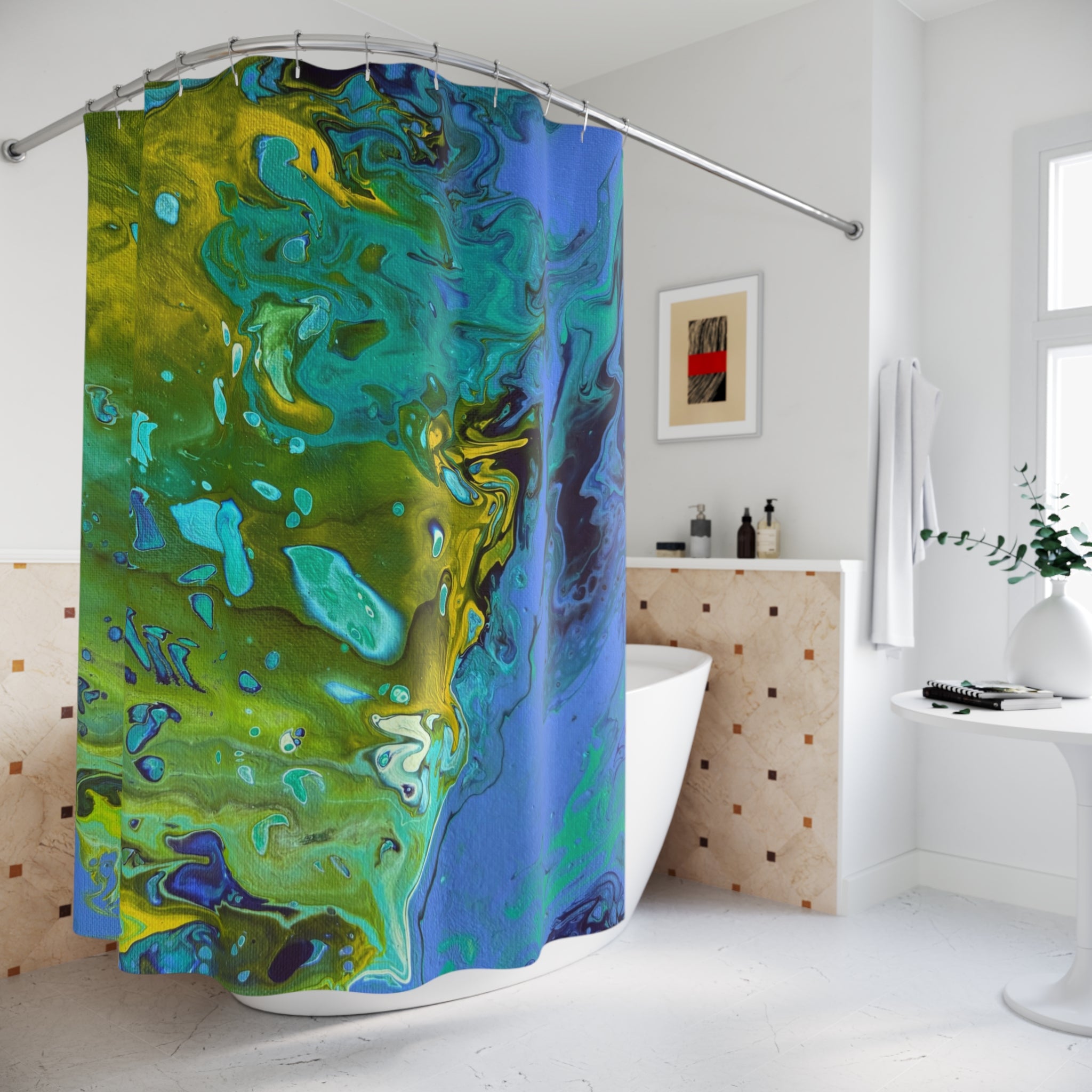 Golden Tides Shower Curtain