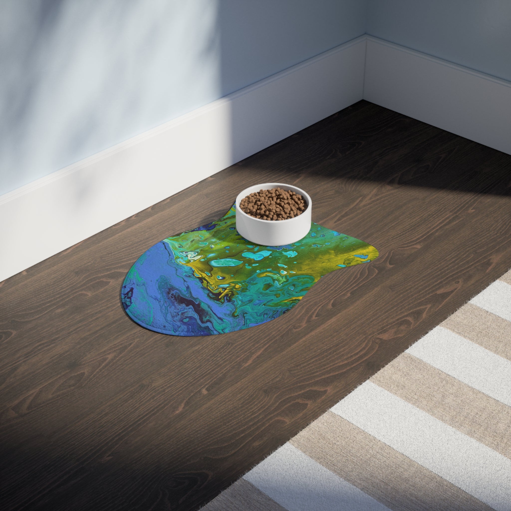 Golden Tides Non Slip Placemat for Dogs & Cats