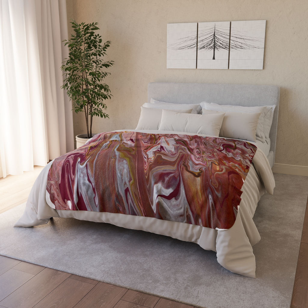 Molten Bloom Fleece Throw