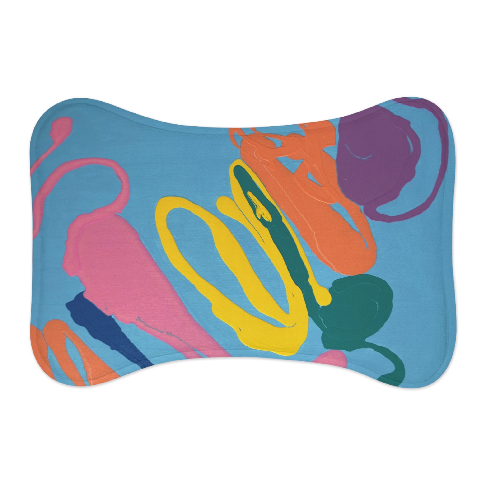 Playful Currents Pet Feeding Non Slip Placemat for Dogs & Cats