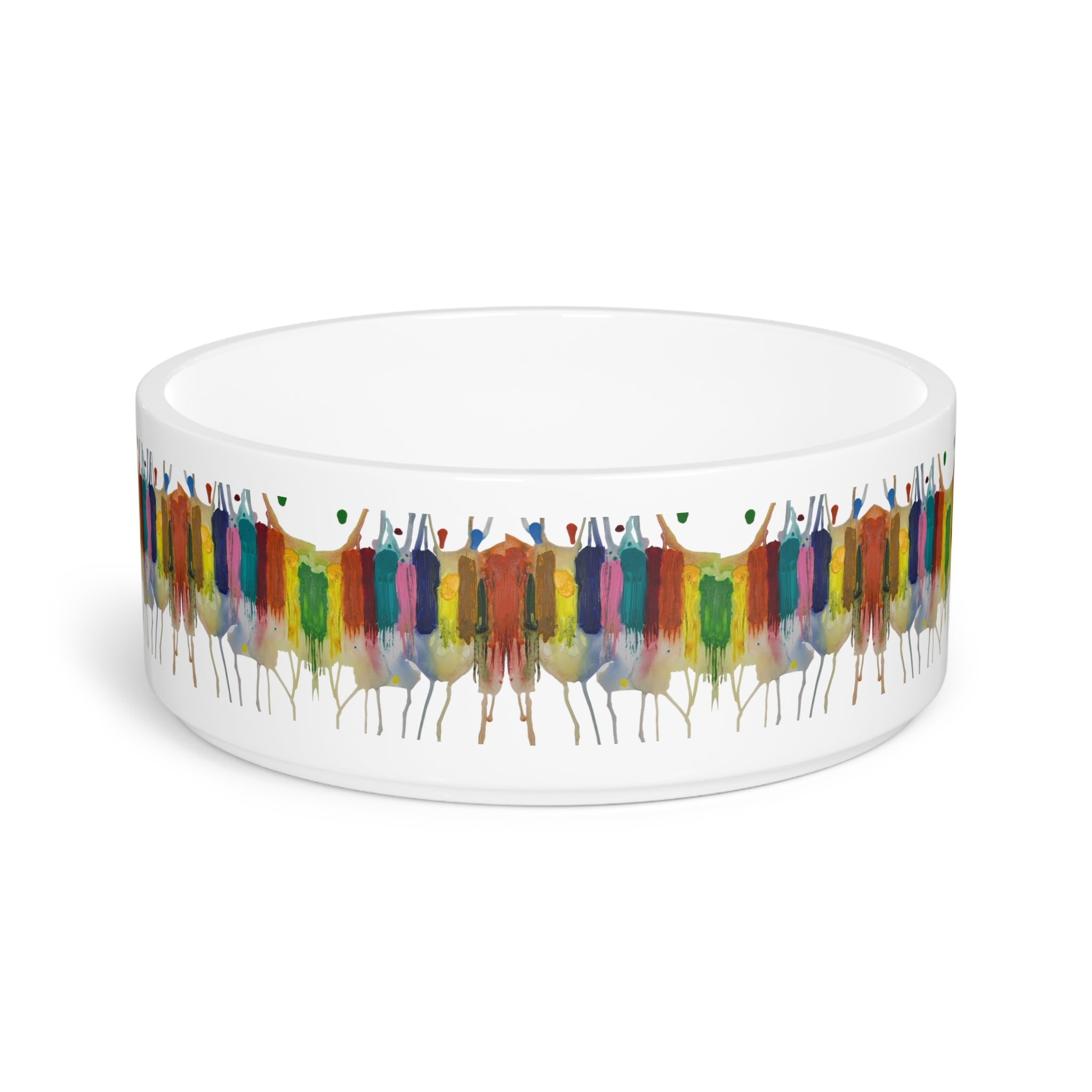 Crazy Brush Stroke Pet Bowl