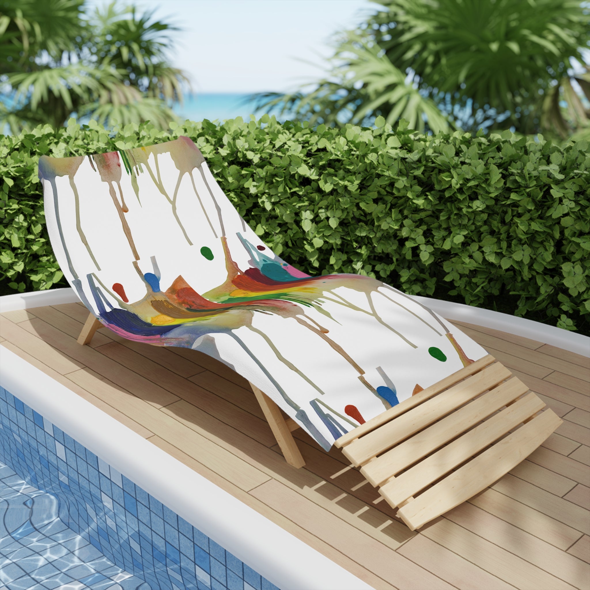 Crazy Brush Stroke Beach Towel