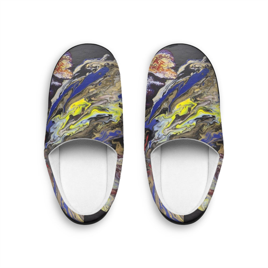 Stormy Ocean Men’s Indoor Slippers Cozy House Shoes