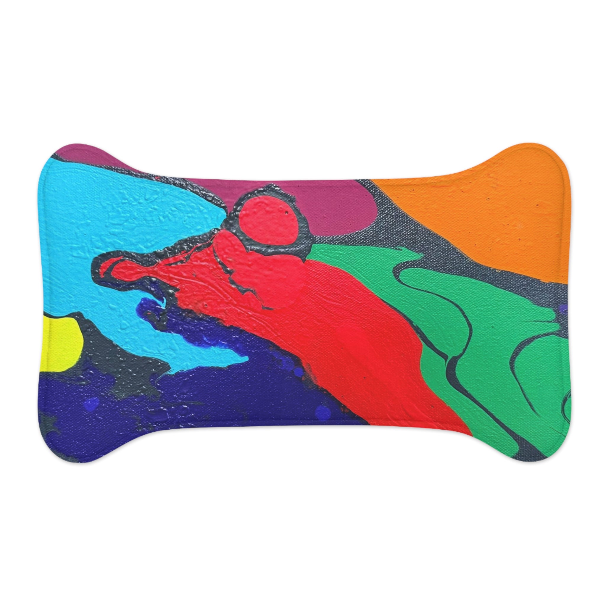 Vivid Awakening Pet Feeding Non Slip Placemat for Dogs & Cats