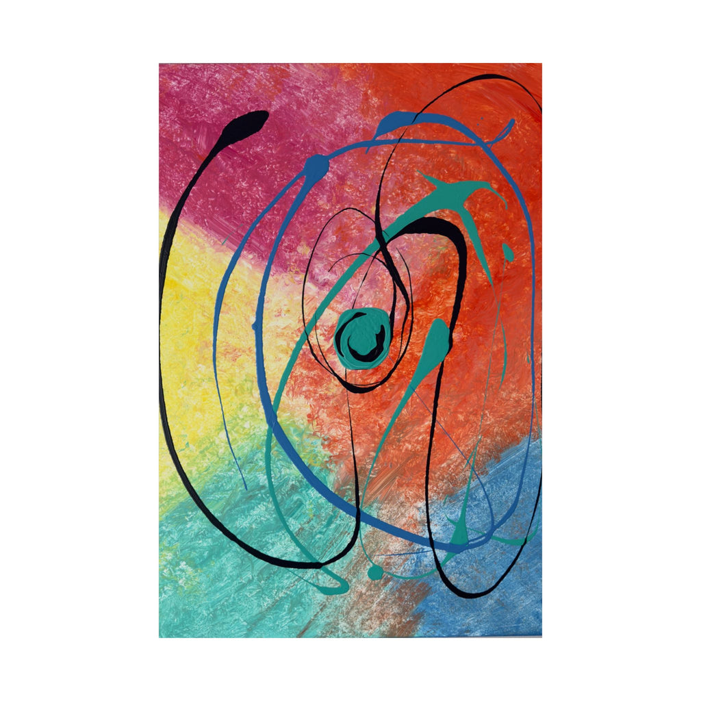 Orbit of Color Satin Poster