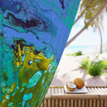 Golden Tides Art Curtain Panel
