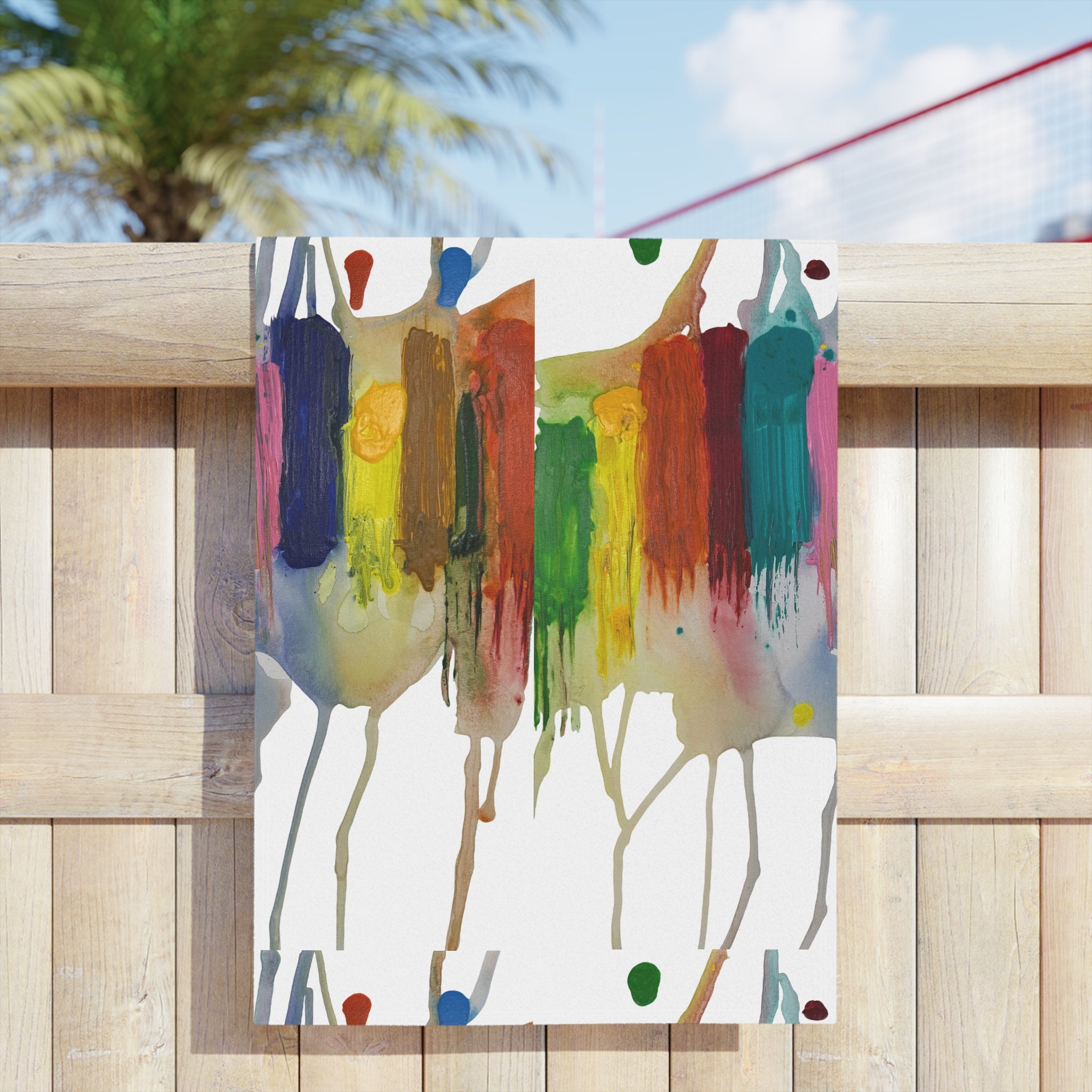 Crazy Brush Stroke Beach Towel