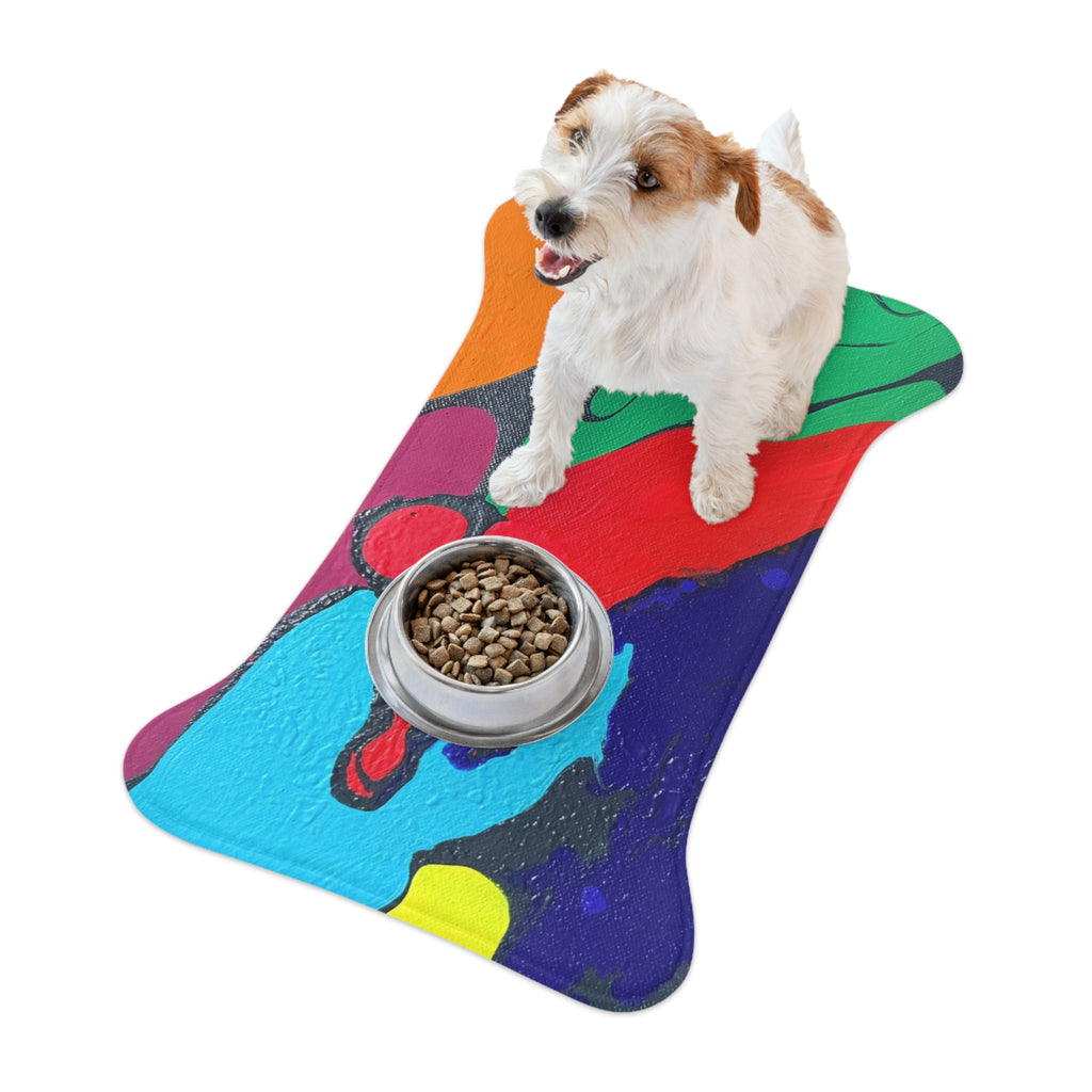 Vivid Awakening Pet Feeding Non Slip Placemat for Dogs & Cats