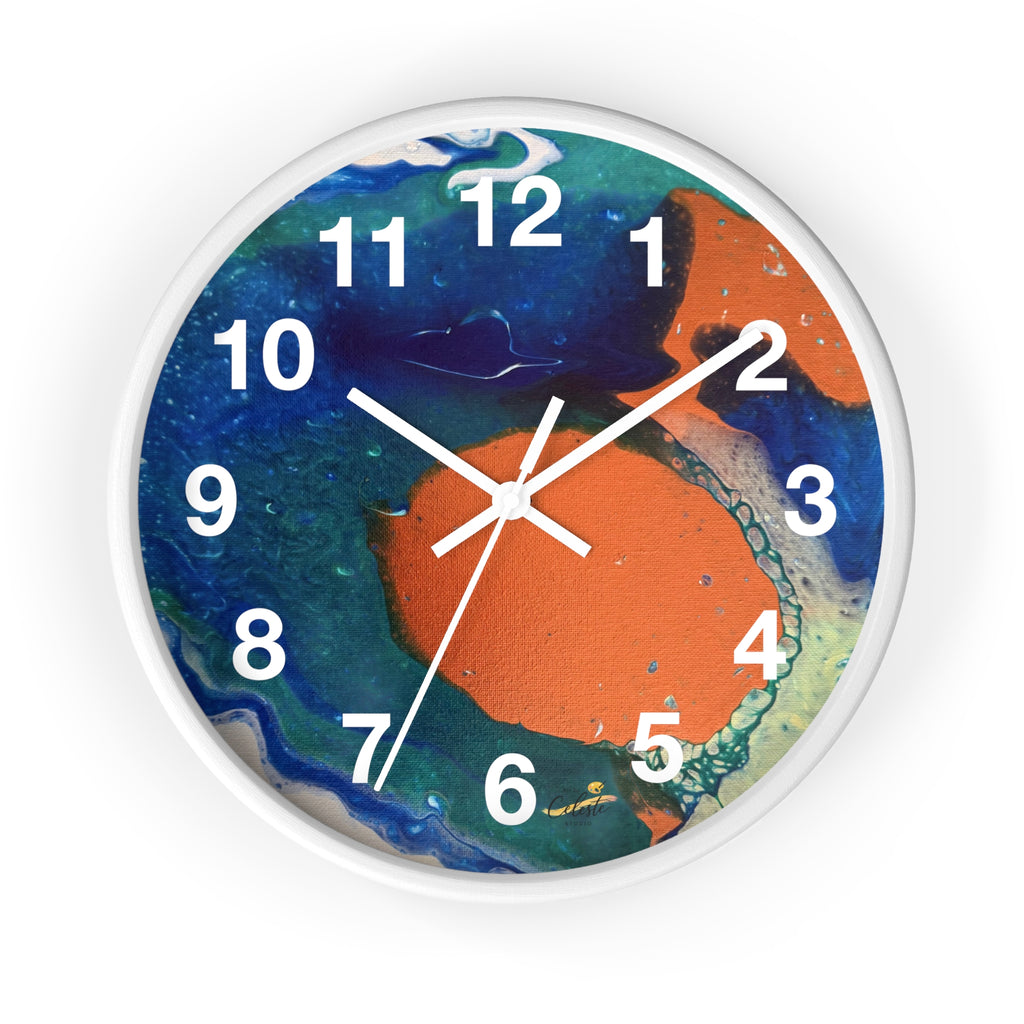 Coral Current Wall Clock Home Décor