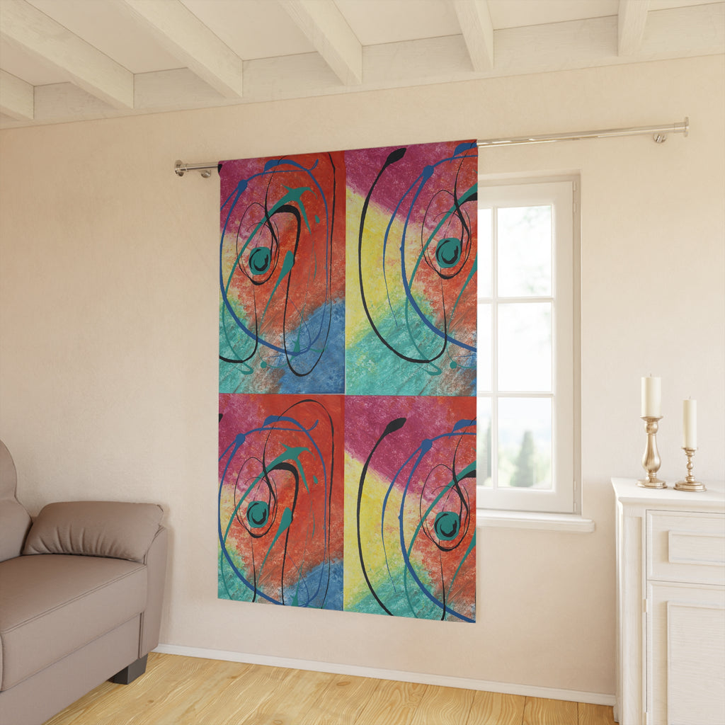 Orbit of Color Art Curtain Panel