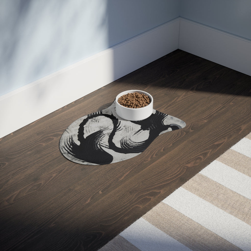 Echoes in Ink Non Slip Placemat for Dogs & Cats